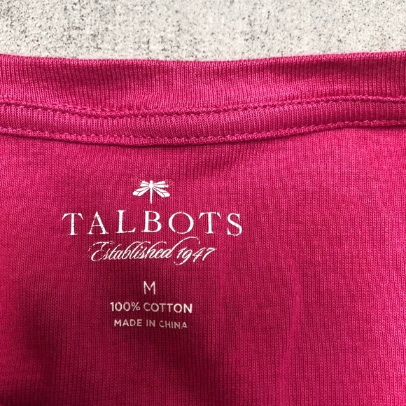 Fun Snowflake long sleeve tshirt fr Talbots in festive pink! - Picture 3 of 8